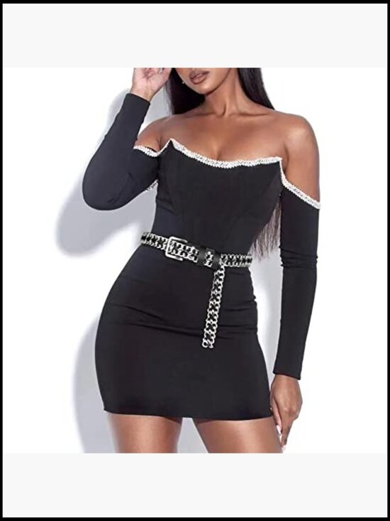 Leather Chained Punk Belt with Metal Chain Accents main image 4